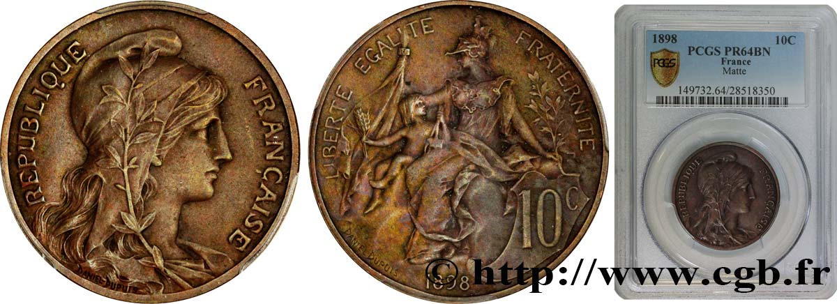 10 centimes Daniel-Dupuis 1898  F.136/6 SPL64 PCGS