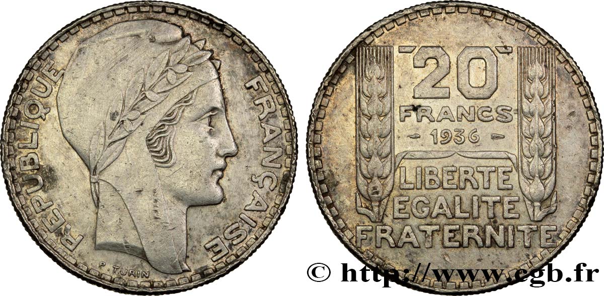 20 francs Turin 1936  F.400/5 XF48 