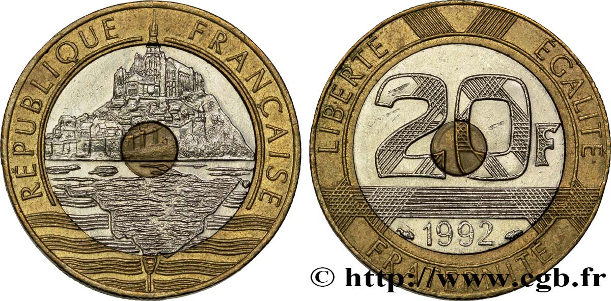 20 francs Mont Saint-Michel 1992 Pessac F.403/5 MBC52 