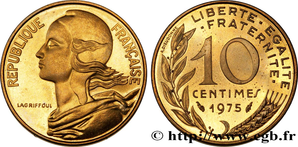 10 centimes Marianne 1975 Pessac F.144/15 FDC67 