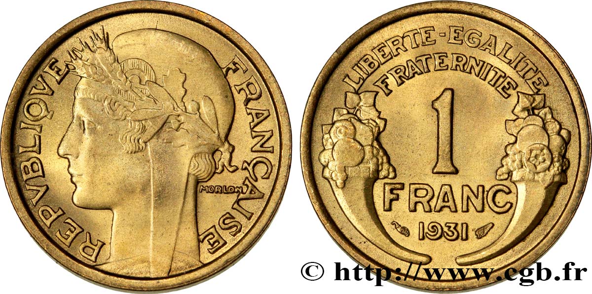 1 franc Morlon 1931 Paris F.219/2 MS64 