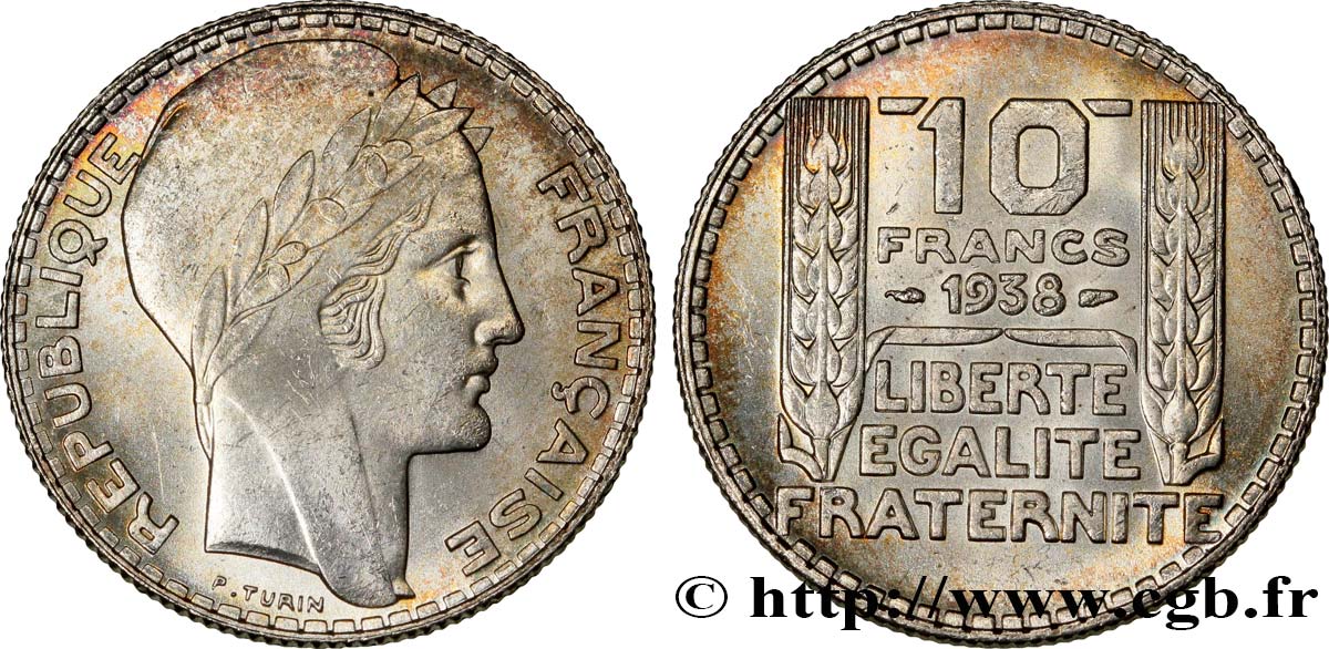 10 francs Turin 1938  F.360/9 SUP62 