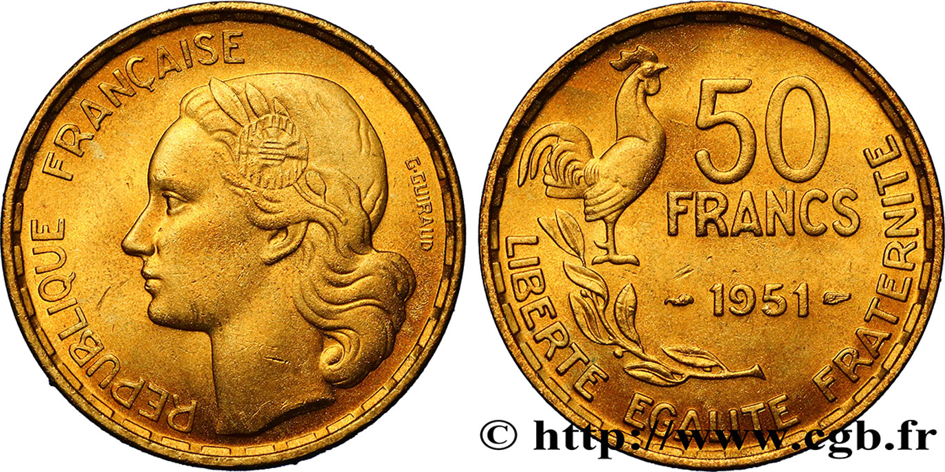 50 francs Guiraud 1951  F.425/5 FDC65 