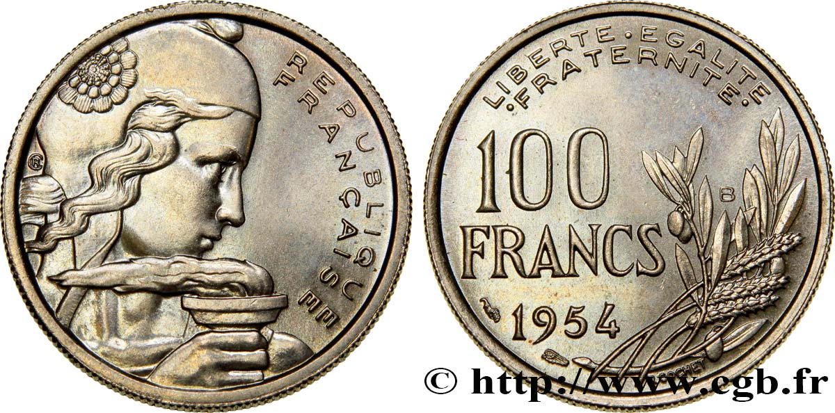 100 francs Cochet 1954 Beaumont-Le-Roger F.450/3 fST64 