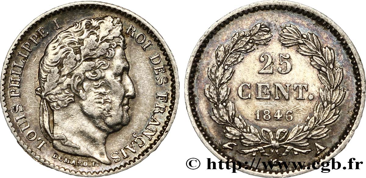 25 centimes Louis-Philippe 1846 Paris F.167/5 BB52 