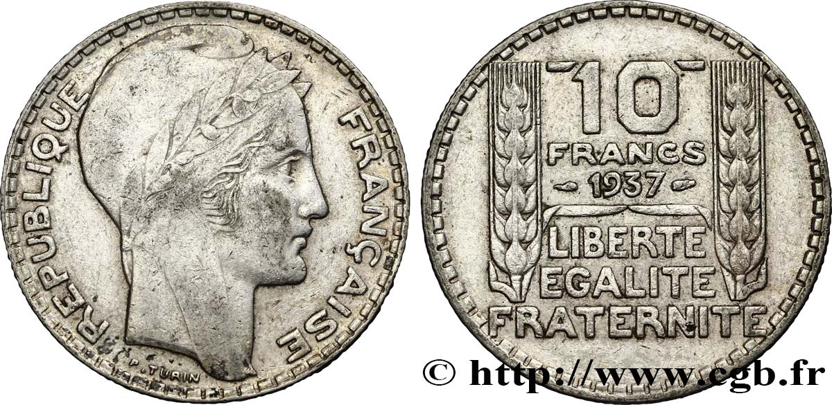 10 francs Turin 1937  F.360/8 TTB45 