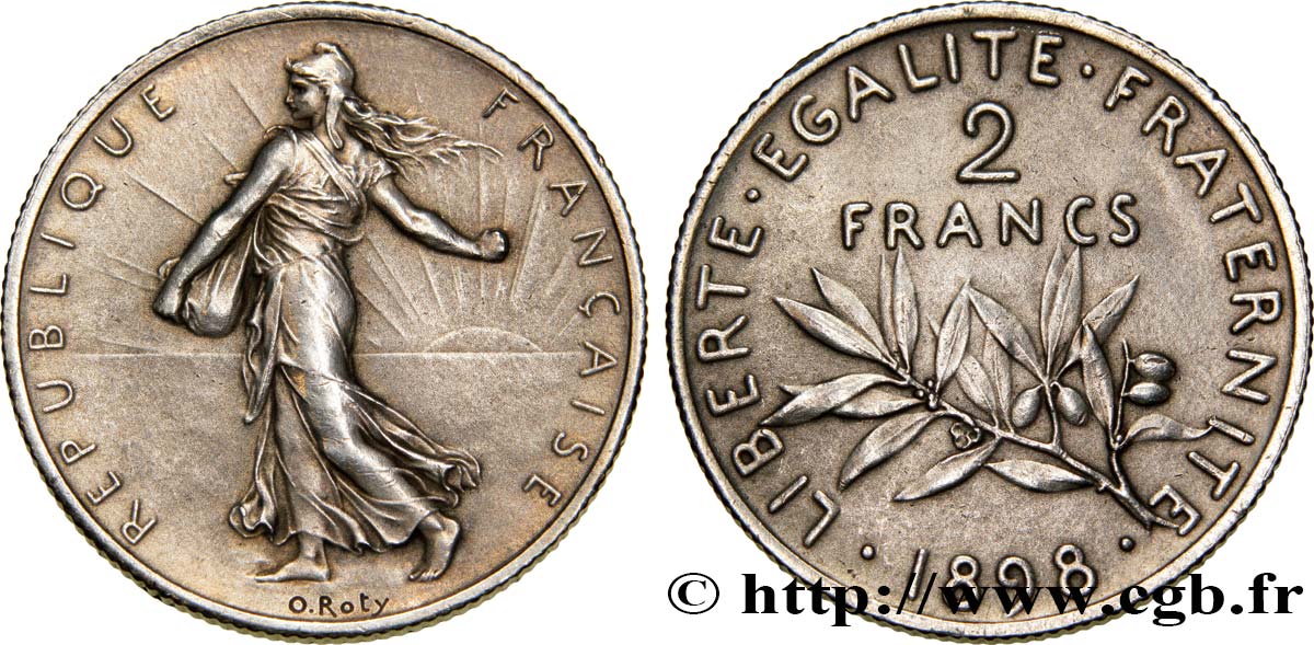 2 francs Semeuse 1898  F.266/2 VZ58 