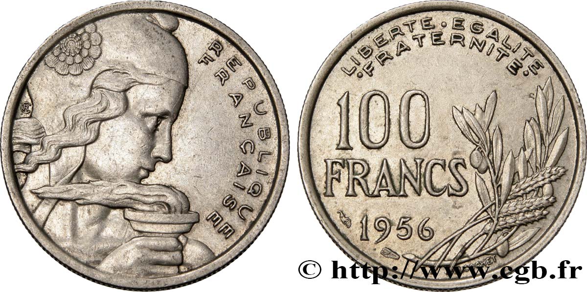 100 francs Cochet 1956  F.450/8 XF48 