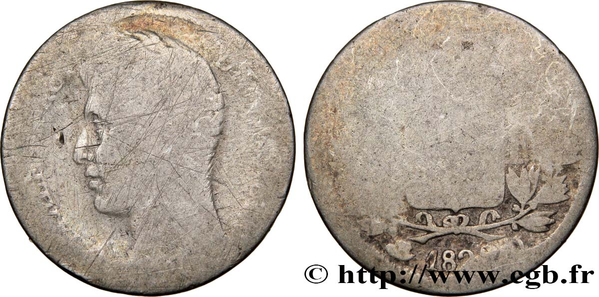 1/2 franc Charles X 1829 Lyon F.180/40 q.B2 