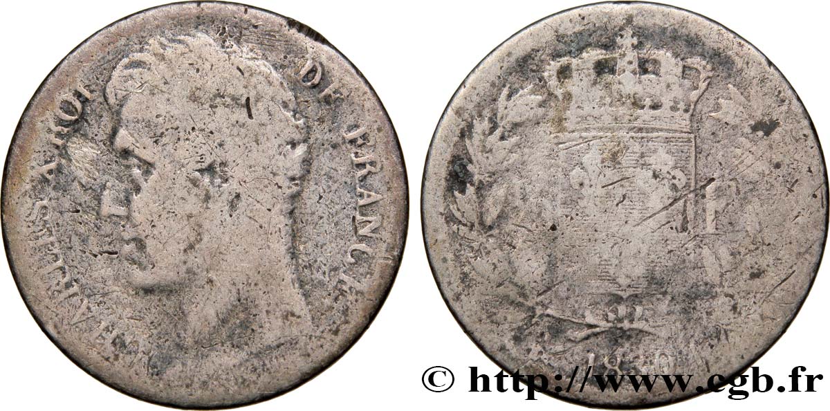 1/2 franc Charles X 1830 Bordeaux F.180/51 G4 