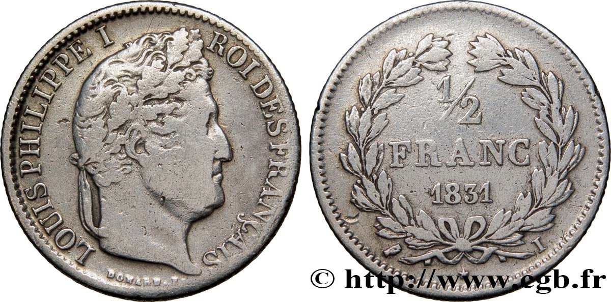 1/2 franc Louis-Philippe 1831 Limoges F.182/6 TB20 