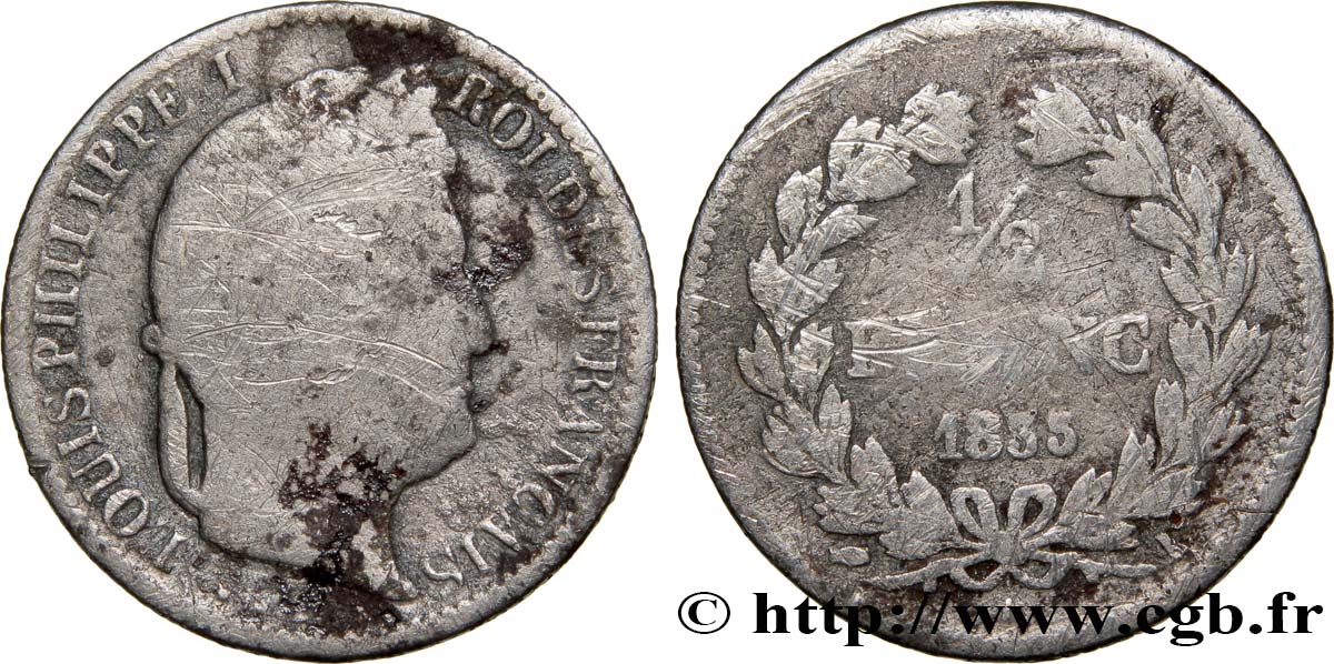 1/2 franc Louis-Philippe 1835 Limoges F.182/57 B6 