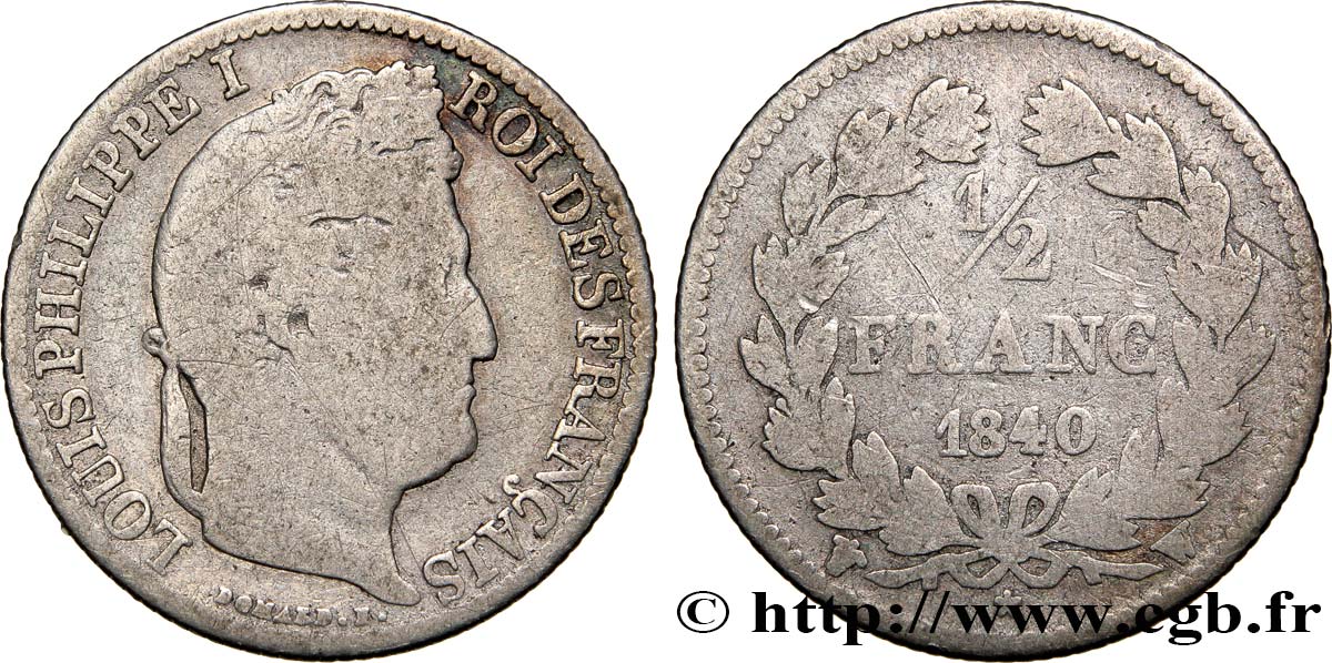 1/2 franc Louis-Philippe 1840 Lille F.182/87 RC8 