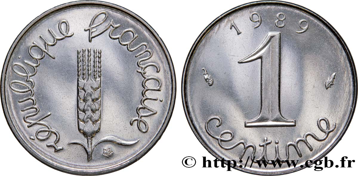 1 centime Épi 1989 Pessac F.106/46 MS68 