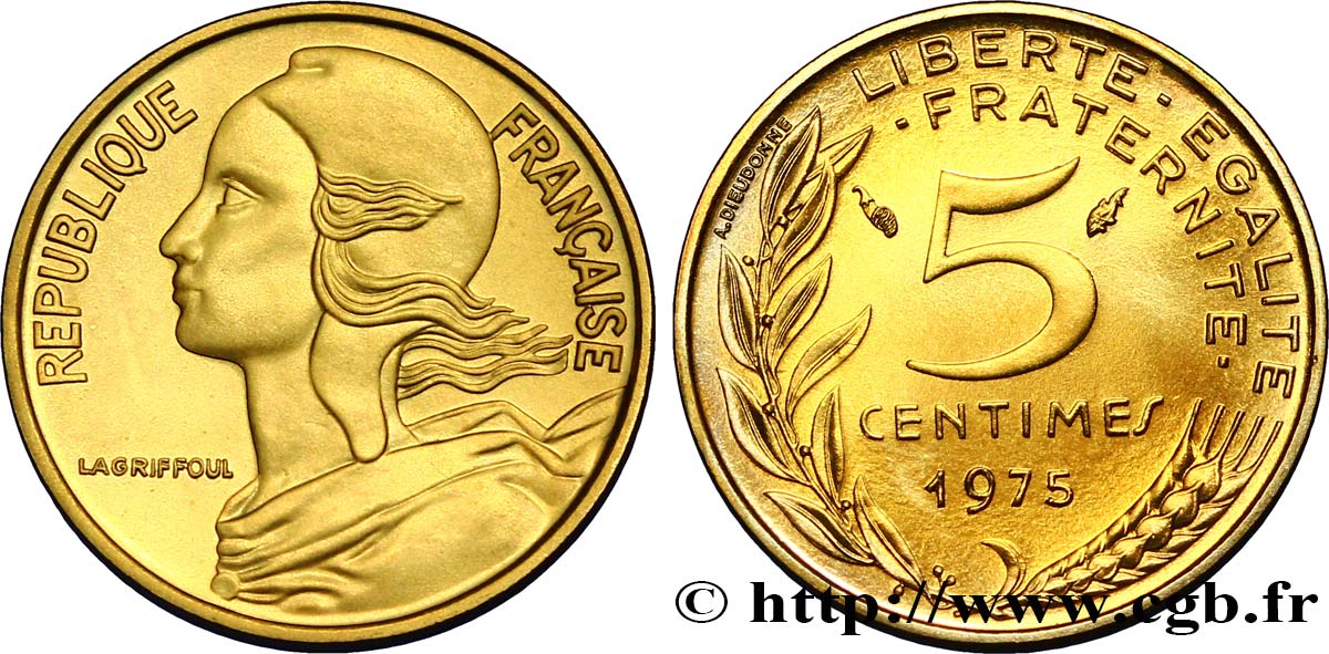 5 centimes Marianne 1975 Pessac F.125/11 ST 