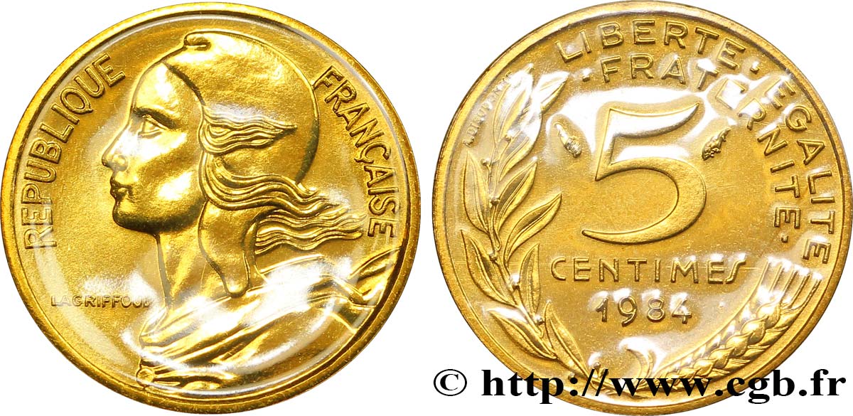 5 centimes Marianne 1984 Pessac F.125/20 FDC68 