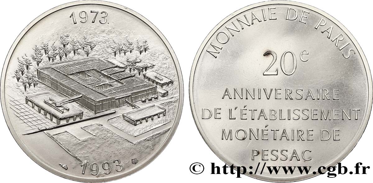 Module de 100 francs - 20e anniversaire de l’établissement monétaire de Pessac 1993 Paris F.-/- FDC68 