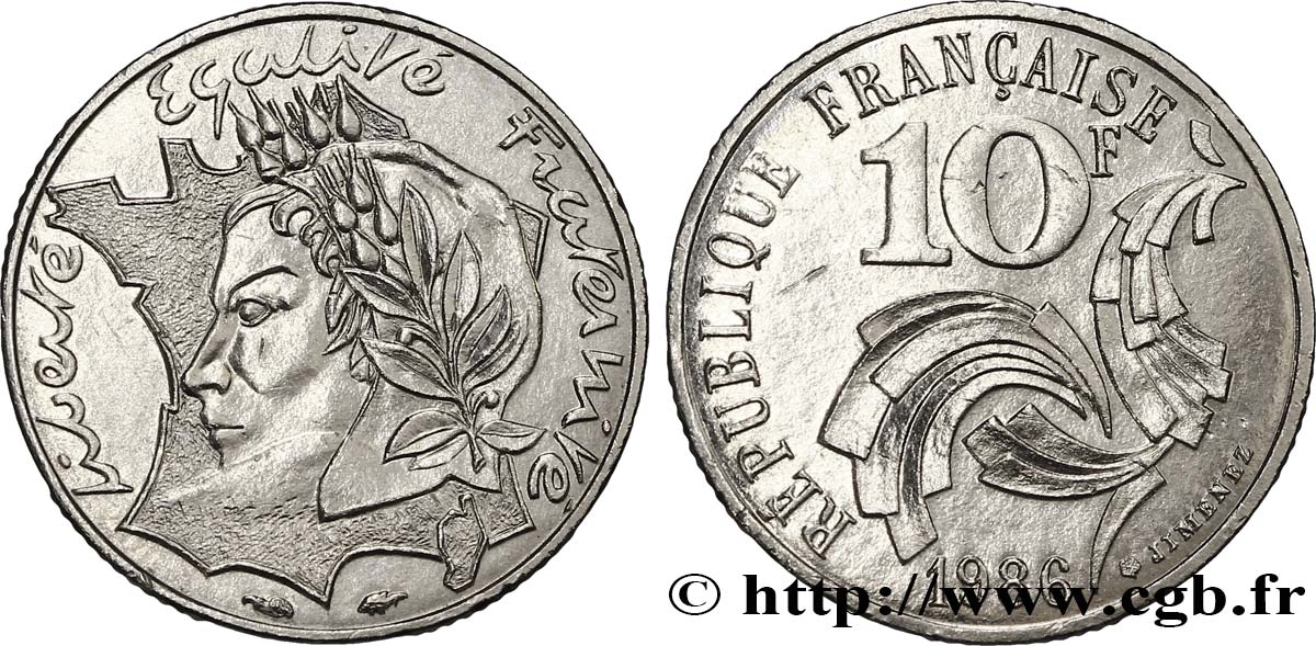 10 francs Jimenez 1986  F.373/3 SS53 