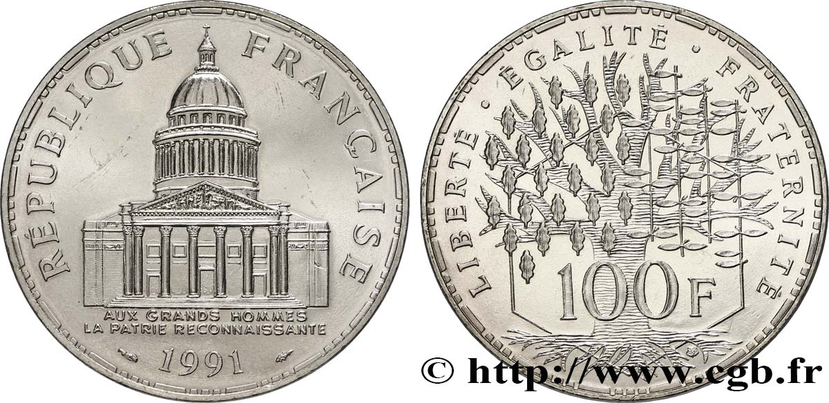 100 francs Panthéon 1991  F.451/11 MS62 