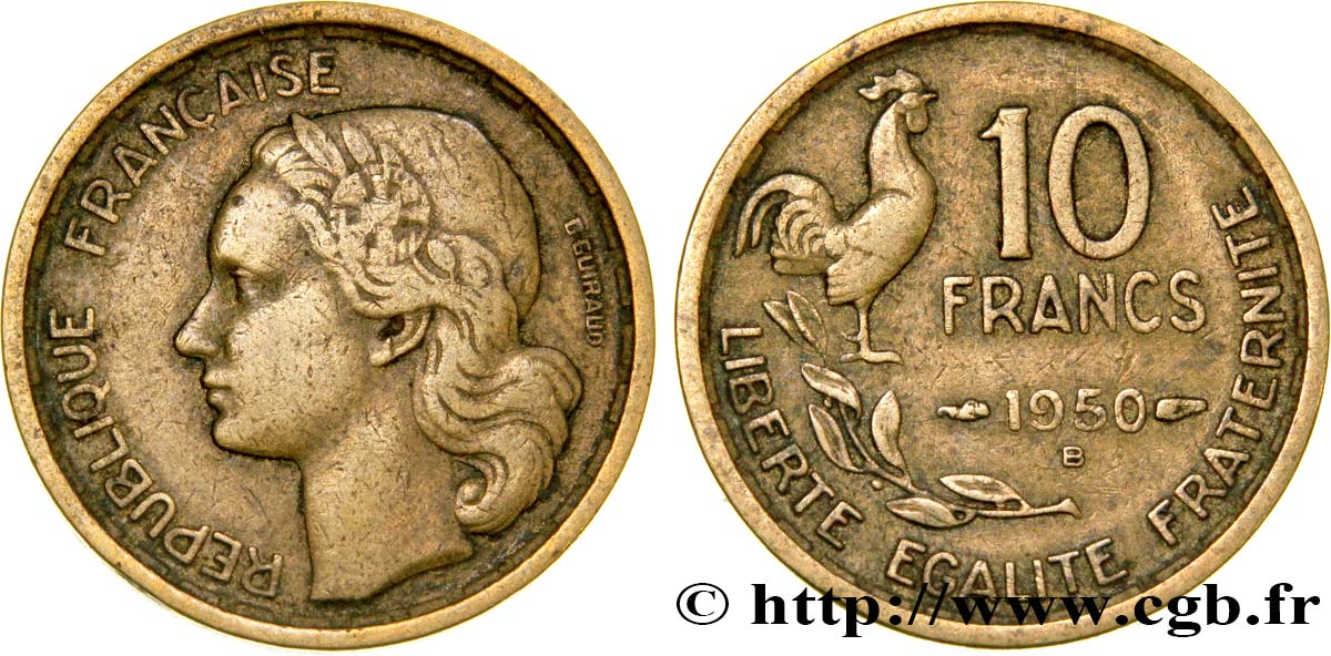 10 francs Guiraud 1950 Beaumont-Le-Roger F.363/3 SS45 