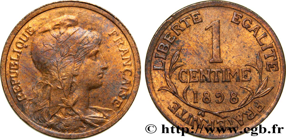 1 centime Daniel-Dupuis 1898  F.105/1 EBC60 