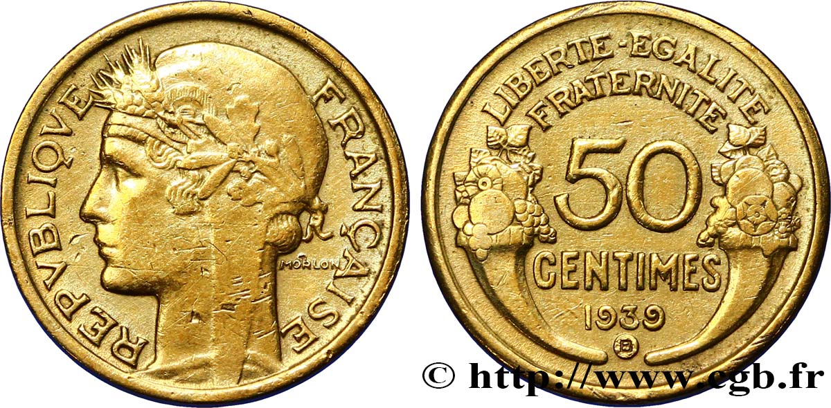 50 centimes Morlon 1939 Bruxelles F.192/16 TTB48 
