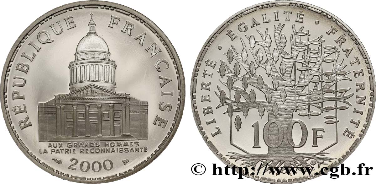 100 francs Panthéon 2000  F.451/23 MS70 