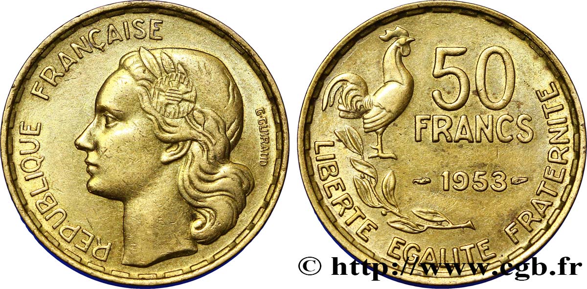 50 francs Guiraud 1953  F.425/10 SPL58 