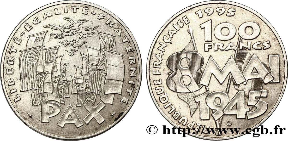 100 francs 8 Mai 1945 1995  F.463/2 TTB 