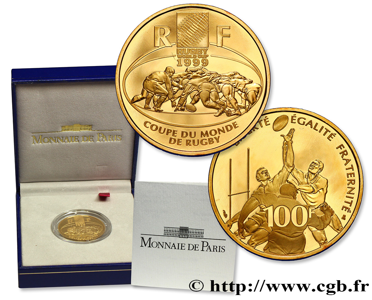 Belle Épreuve 100 francs Coupe du Monde de Rugby 1999  F5.1679 1 ST65 