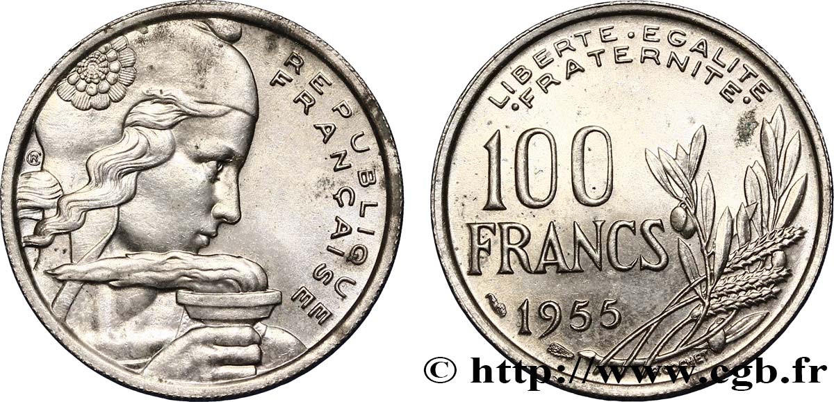 100 francs Cochet 1955  F.450/4 SUP60 
