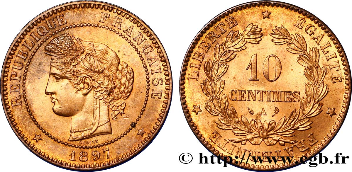 10 centimes Cérès 1897 Paris F.135/44 SUP62 