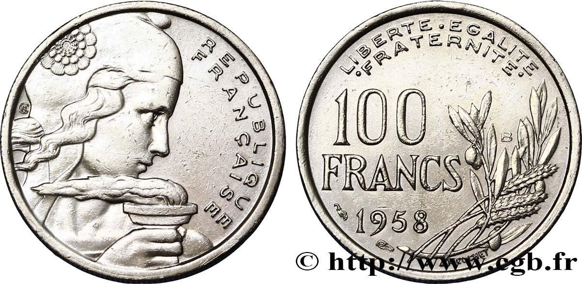 100 francs Cochet 1958  F.450/12 TTB50 