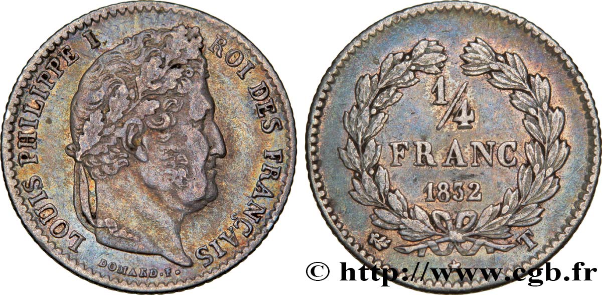 1/4 franc Louis-Philippe 1832 Nantes F.166/27 BB45 