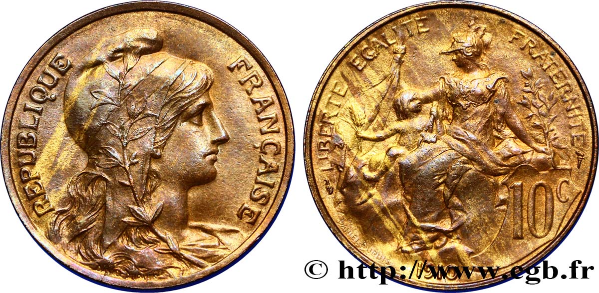 10 centimes Daniel-Dupuis 1910  F.136/19 VZ58 