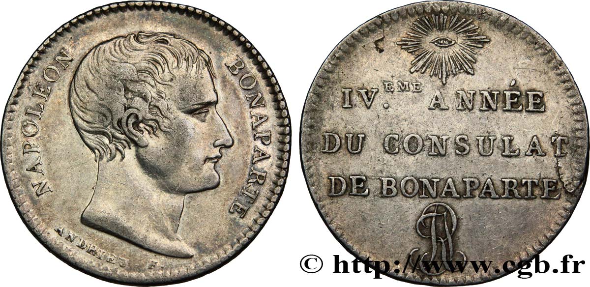 Module de 1 franc, essai d&nbsp;Andrieu n.d. Paris VG.1252  TTB48 