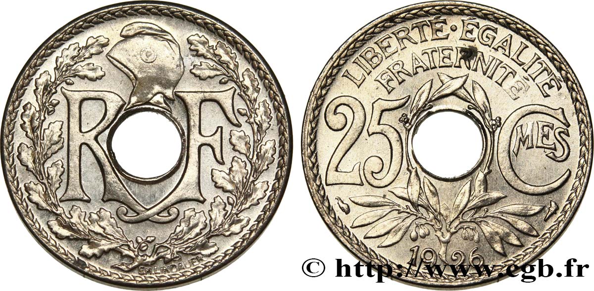 25 centimes Lindauer 1926  F.171/10 SPL64 