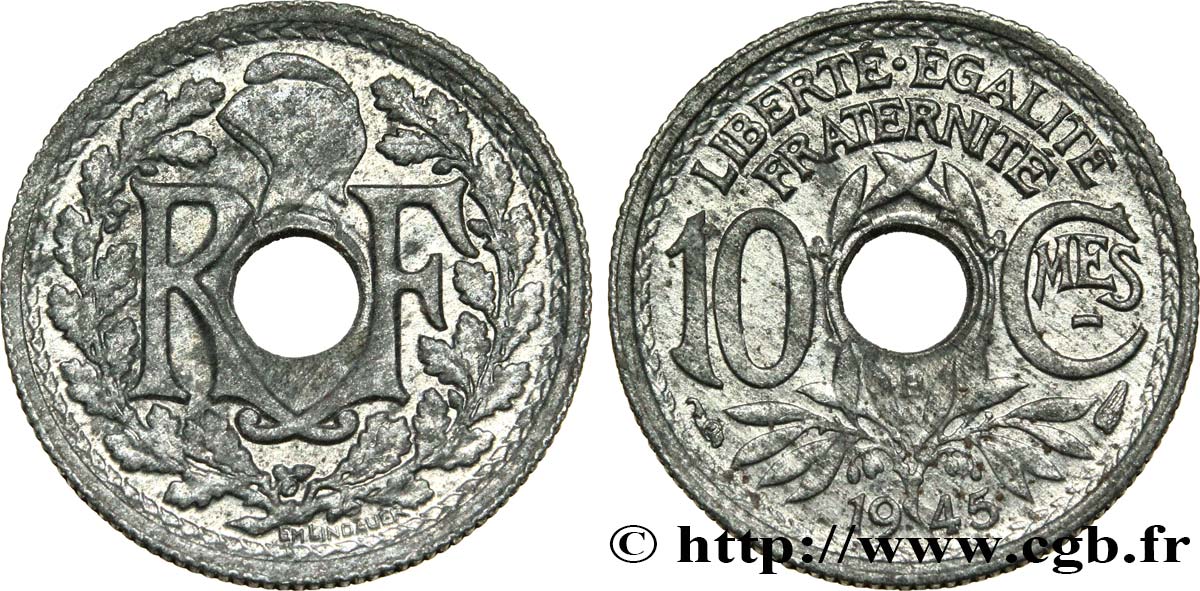 10 centimes Lindauer, petit module 1945 Beaumont-Le-Roger F.143/3 SUP58 