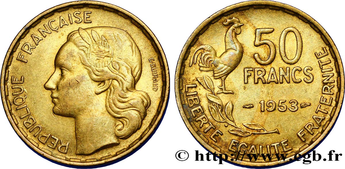 50 francs Guiraud 1953  F.425/10 SUP58 