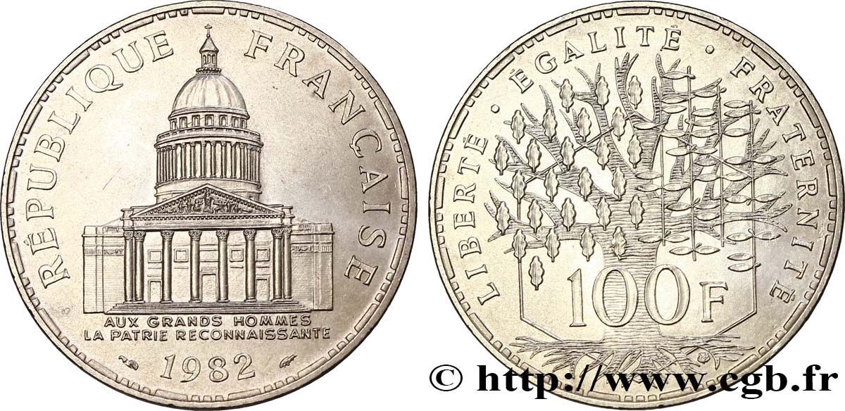 100 francs Panthéon 1982  F.451/2 SUP60 