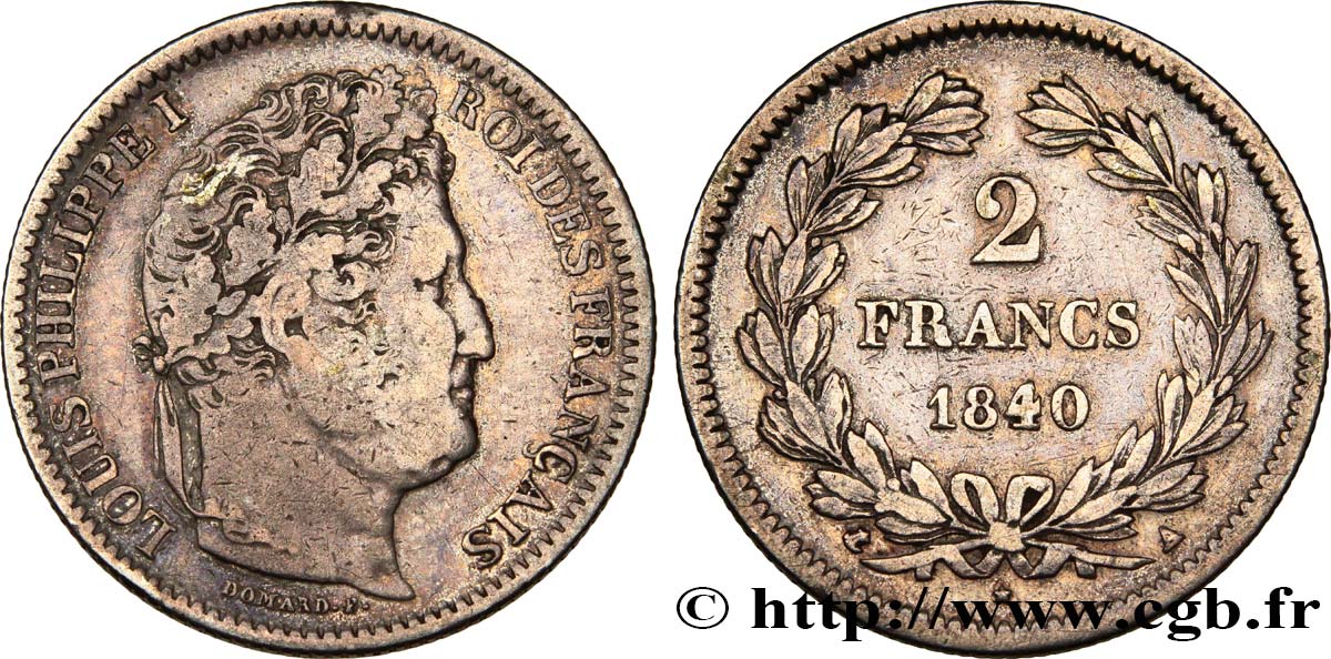 2 francs Louis-Philippe 1840 Paris F.260/76 MBC40 