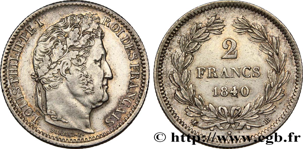 2 francs Louis-Philippe 1840 Strasbourg F.260/78 TTB48 