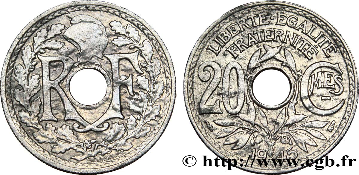 20 centimes Lindauer 1945  F.155/2 BC35 