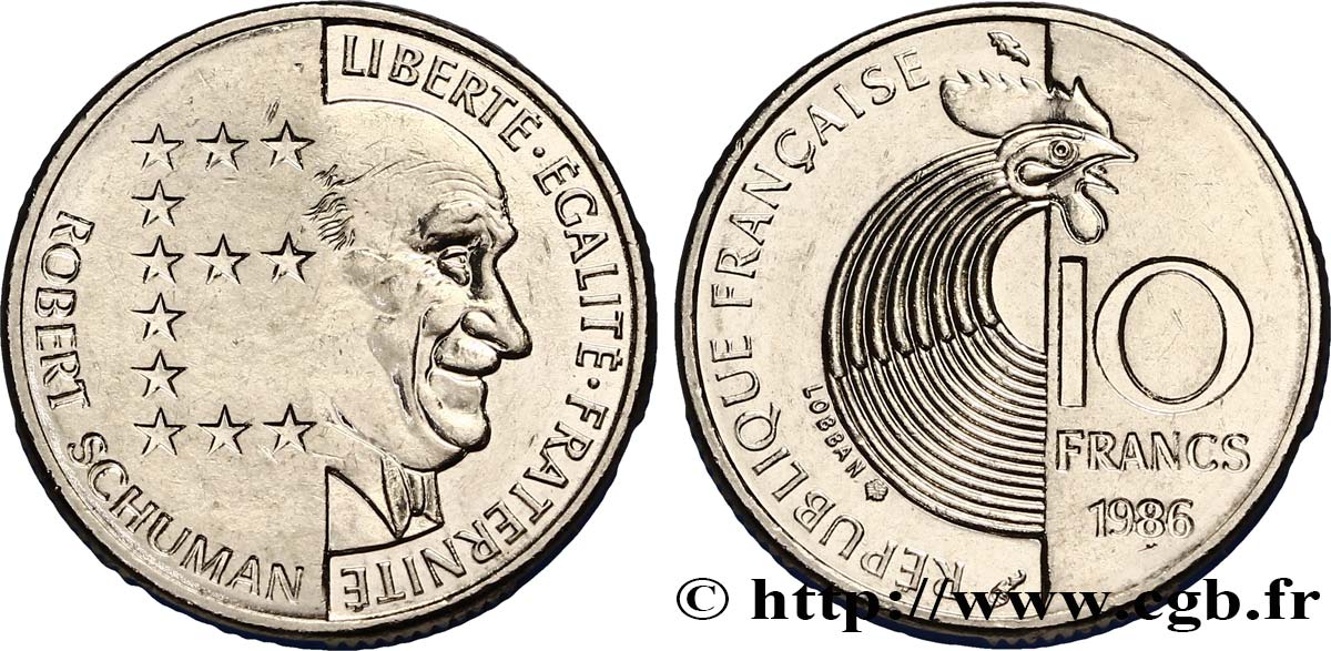 10 francs Robert Schuman 1986  F.374/2 EBC60 
