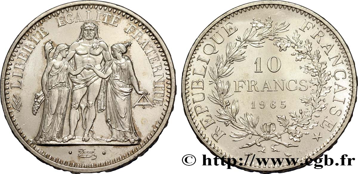 10 francs Hercule 1965  F.364/3 SUP62 