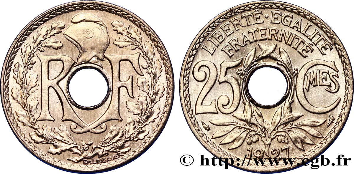 25 centimes Lindauer 1927  F.171/11 MS64 
