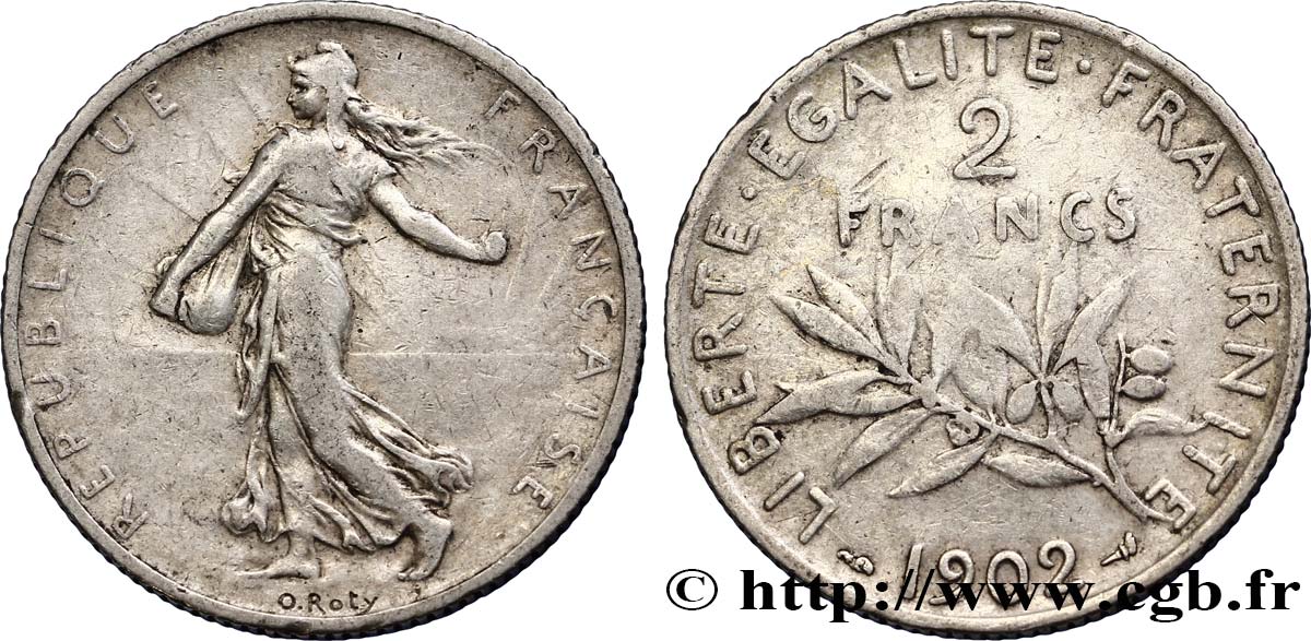 2 francs Semeuse 1902  F.266/7 MB15 
