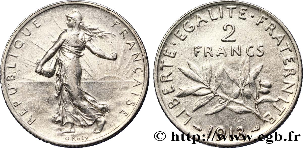 2 francs Semeuse 1913  F.266/14 SS42 