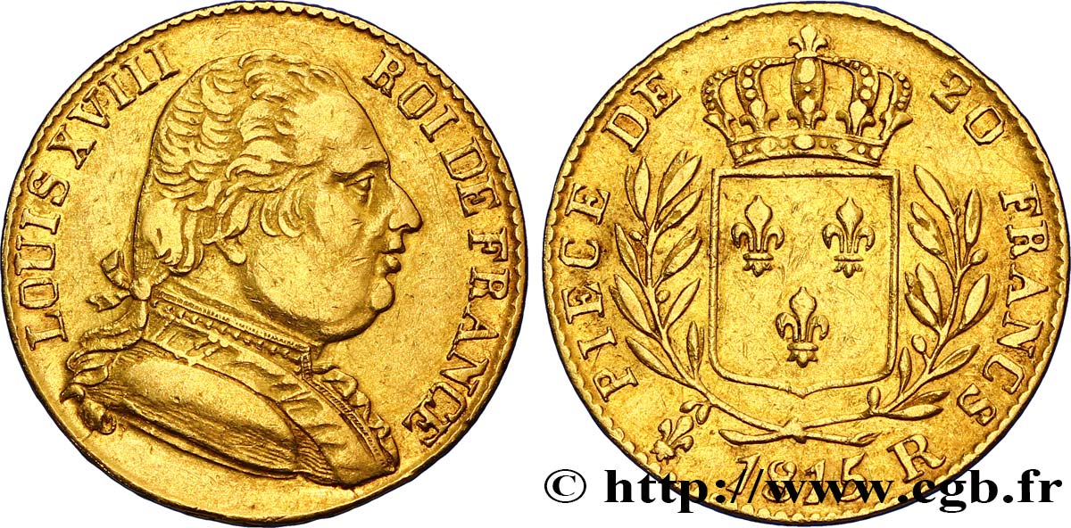 20 francs or Londres 1815 Londres F.518/1 TTB45 