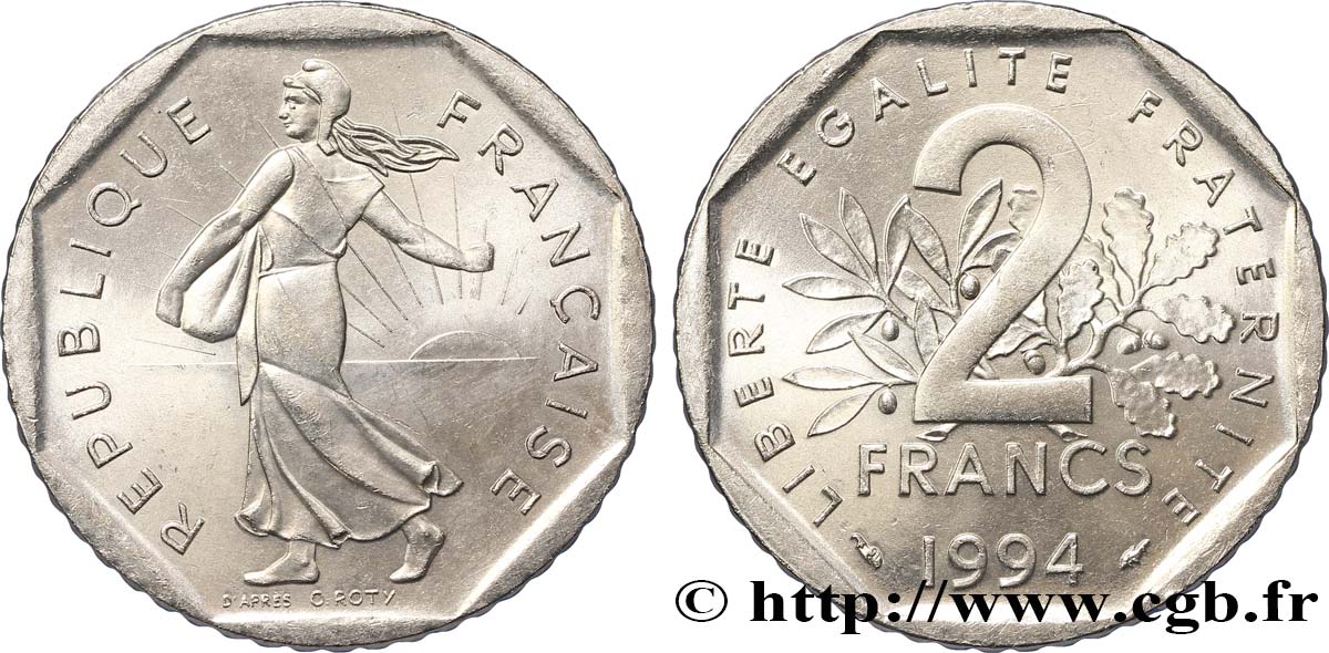 2 francs Semeuse, nickel 1994 Pessac F.272/22 SUP60 